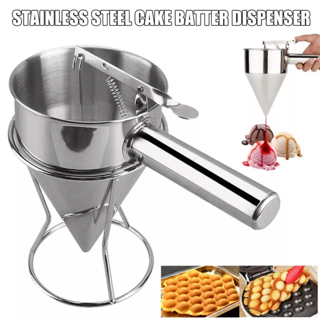 Stainless Steel Donut Cupcake Batter Dispenser Funnel Pancake Maker Baking Tools