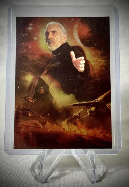 2002 STAR WARS - COUNT DOOKU - Topps Attack of the Clones Silver Foil #9 of 10