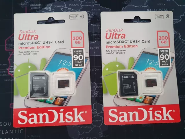 SanDisk Ultra Micro SD SDXC UHS-I Premium Edition Memory Card 200GB