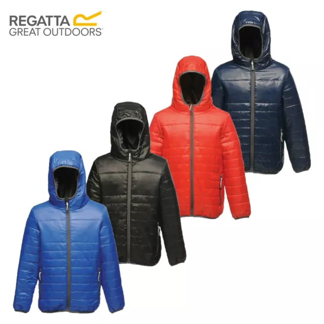 Regatta Stormforce Kids Boys Girls Padded Hooded Puffa Jacket Coat RRP £50