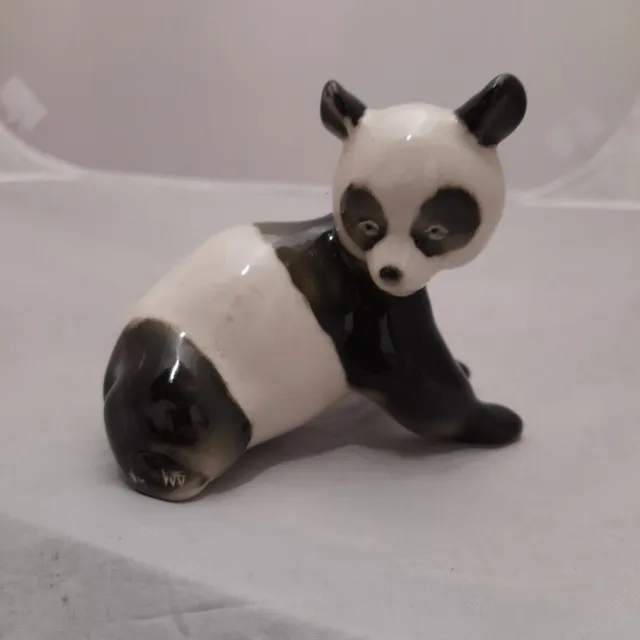 Lomonosov Ceramic Panda Ornament Figurine Ussr Russia Date Unknown