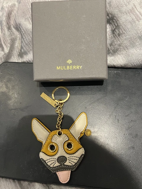 NEW MULBERRY BULLDOG Keyring Mixed Materials Muticolour Boxed 59.99 PicClick UK