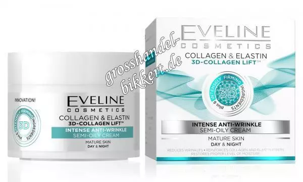 3D-Collagen Lift Tages- und Nachtcreme gegen Falten, 50 ml