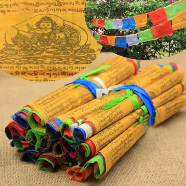 5M Religious Flags Tibetan Buddhist Supplies Colour Tibet Banner Garden FA-EL