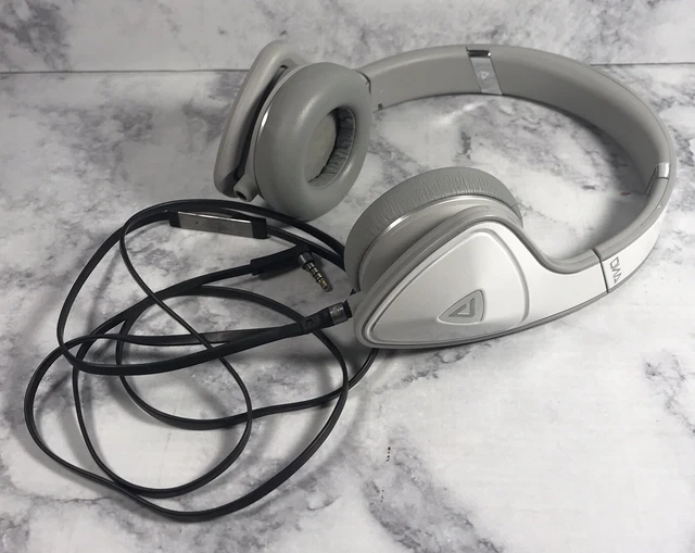 Monster DNA Headphones - White and Grey - Wired Over-The-Ear Noise Cancelling