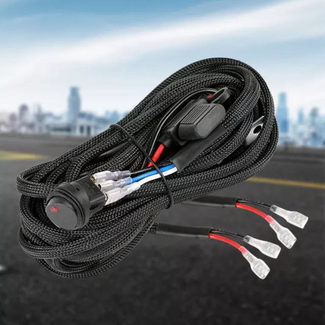 Control Switch Kit 12V 40A Car LED Work Light Bar Wiring Harness Relay Kit