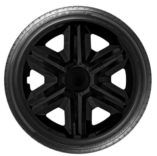 4x Wheel Covers Hub Caps 14Inch Universal Wheel Trims ABS 14" Trim [AKTNBlack]