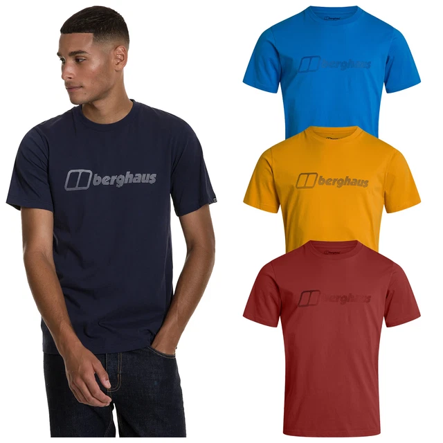 Berghaus Mens Modern Logo T-Shirt Crew Neck Tee Cotton Hiking Walking Top