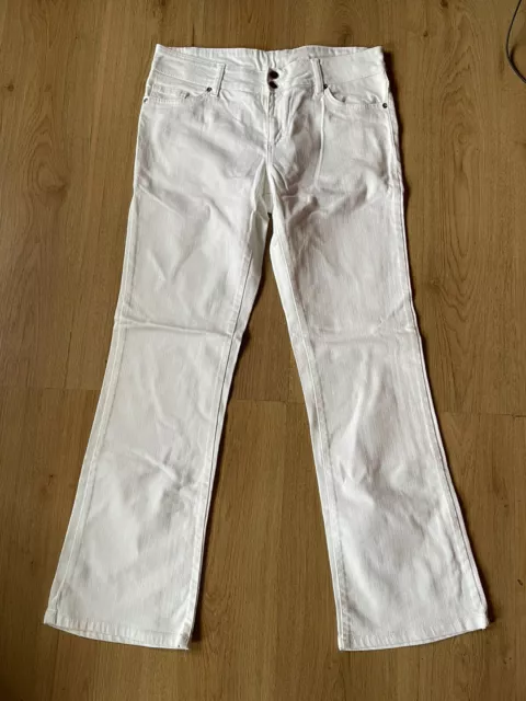 WALLIS Ladies White Bootcut Fit Jeans Size 14