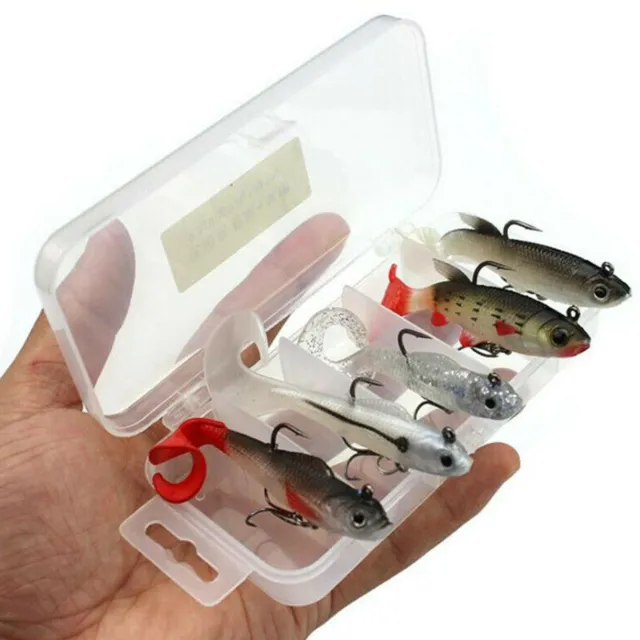 5pcs Fishing Lures Spinner baits Bass Trout Salmon Hard Metal Spinner baits Box
