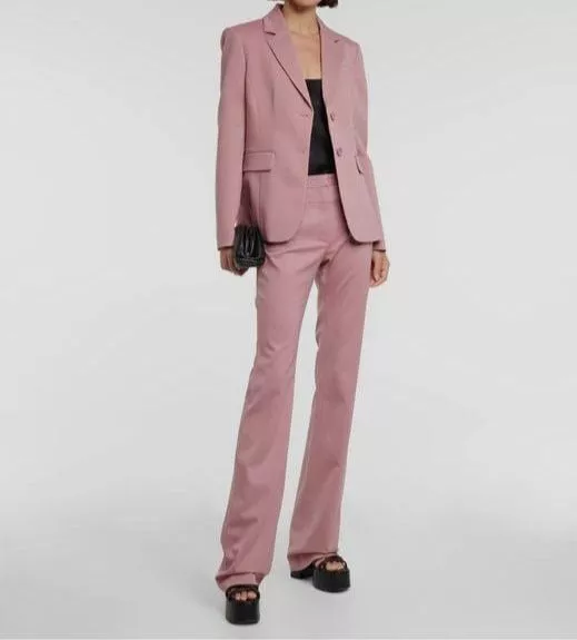 $1595 Altuzarra Women's Pink Fenice Wool Blazer Coat Jacket 38