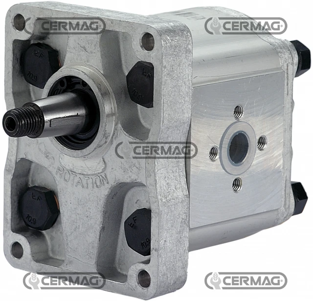 Pompa A Ingranaggi Idraulica SAE A – 0-18 GPM, 3625 Psi, Flangia 2 Bulloni, Rotazione CW (Albero 3/4 Chiavetta, 23cc)