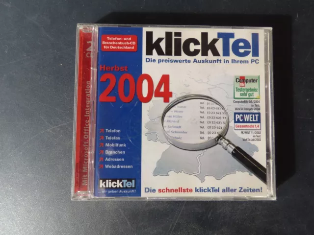 KlickTel Herbst 2004, Datenstand Juli 2004