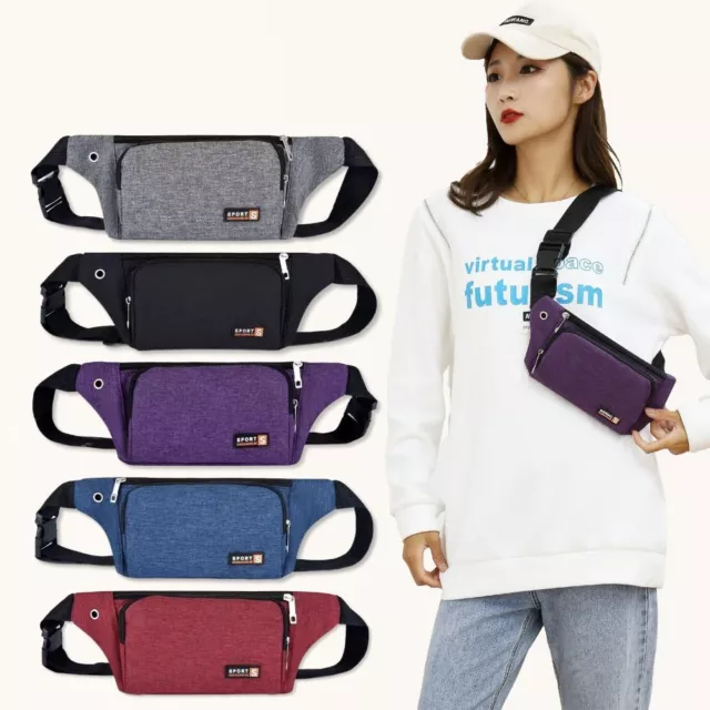 Oxford Cloth Waist Bag Large Capacity Shoulder Bag Travel Hip Bag  Women Man