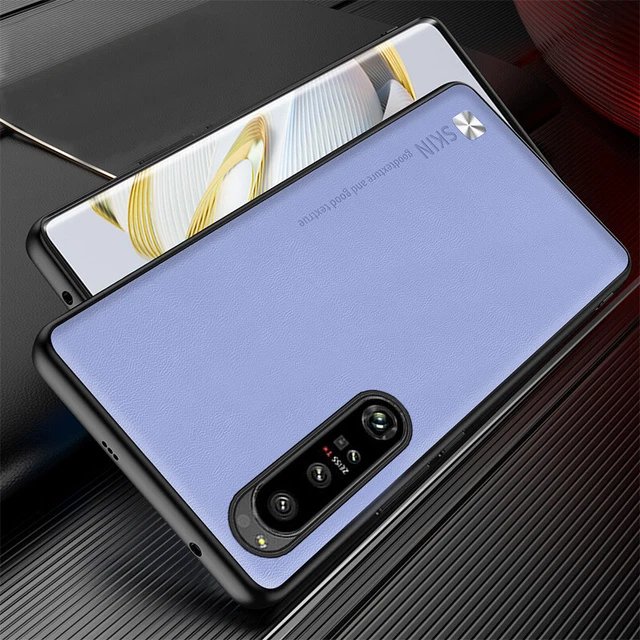 For Sony Xperia 1 V, Shockproof Business Hybrid Leather Soft Rubber Case Cover