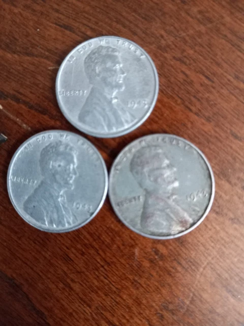 NO MINT MARK - 1943 STEEL PENNY Wheat Lincoln WW2 WWII Cent US Money