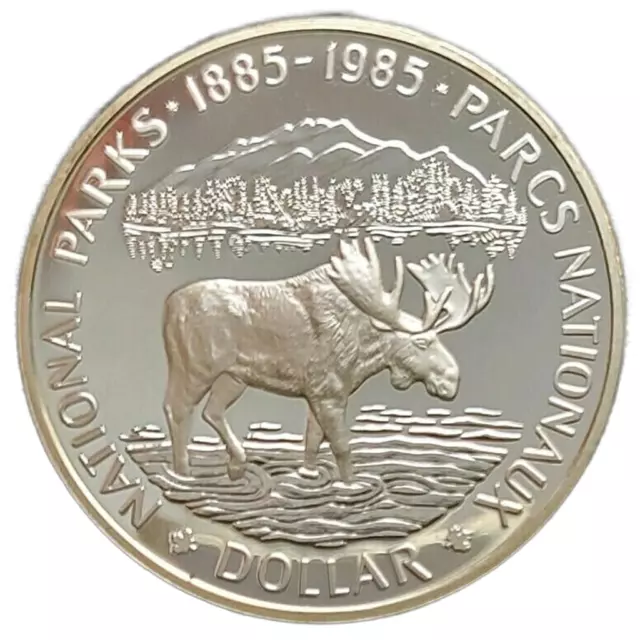 Canada 1985 National Parks Centennial Proof Silver Dollar!!