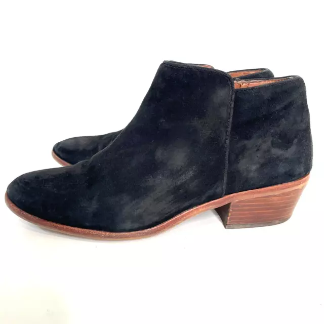 Sam Edelman Petty Ankle Boots Booties Shoes Womens Size 9 Black Suede Almond toe