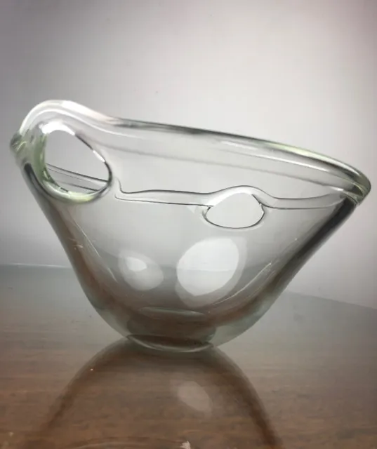 Holmegaard Glass MCM Centerpiece Bowl Signed 1953