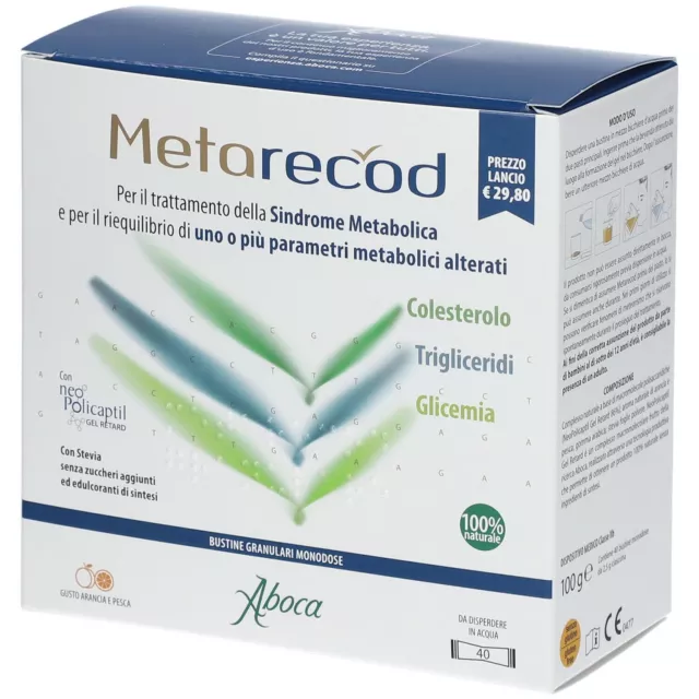 Metarecod Aboca 40 Bustine Arancia-Pesca