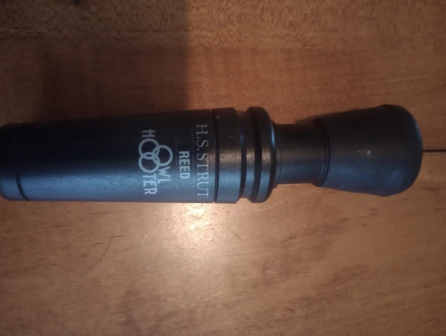 H.S. STRUT REED Owl Hooter Game Call Turkey Hunting Black Plastic NOS £ ...