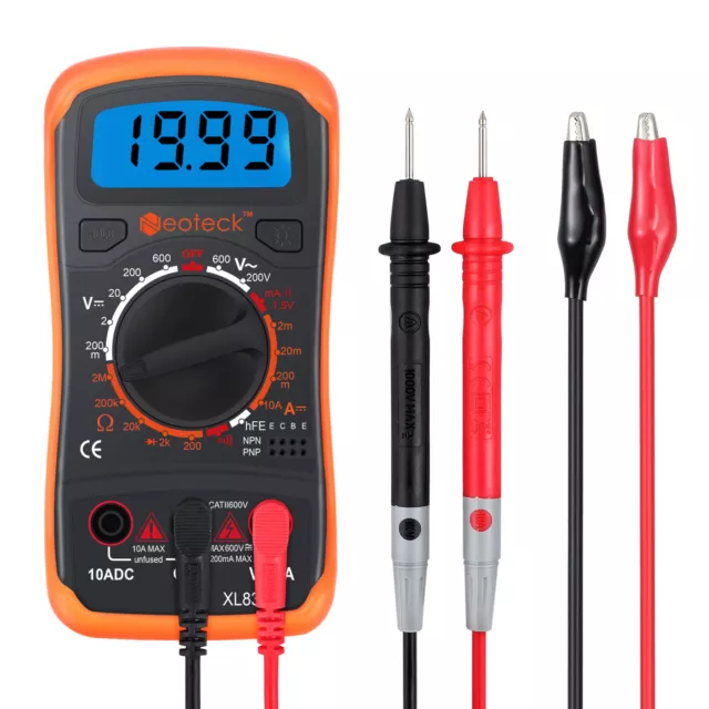 LCD Multimeter Digital Voltmeter Spannungsmesser AC / DC Prüfer Strom Messgerät