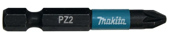 Makita B-63753 Choc Schraubendreher-Bit 2 Pièce PZ2 50 MM En S2 Sepzialstahl