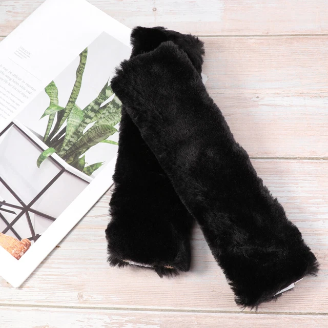 Peluche Spalle Sedile Morbide Cinghia Auto Pelle di Pecora Cintura Auto