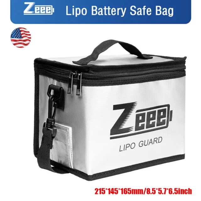 Zeee Lipo Battery Safe Bag Fireproof Explosionproof Guard for Storage & Charge