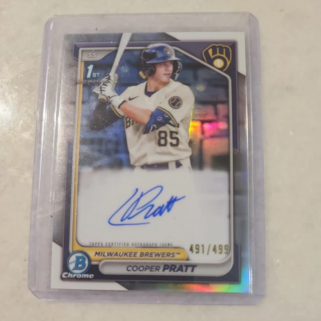 2024 BOWMAN BASEBALL Cooper Pratt 1° Cromo Prospect Auto Birrifici CPA