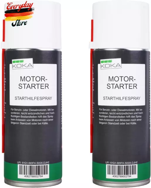 PETEC Motorstarthilfespray Starthilfespray Starthilfe Kaltstarthilfe 2x  500ml