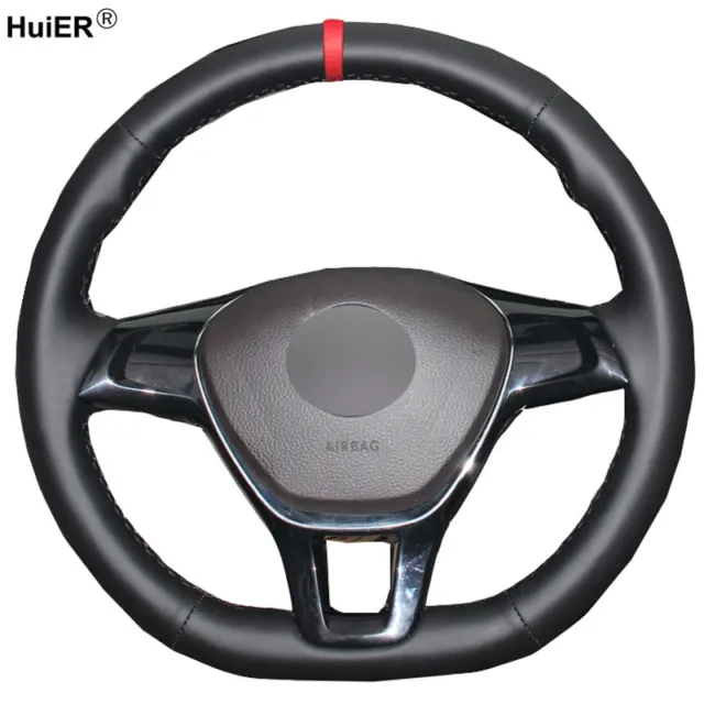 For Volkswagen VW Golf 7 Mk7 New Polo Jetta Hand Sewing Car Steering Wheel Cover