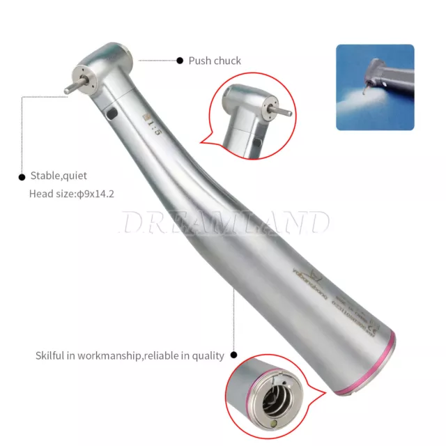 Dentaire Dental LED 1:5 Lumière Fiber Optic Contre angle Handpiece inner water
