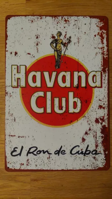 Havana Club Rum Blechschild Bar Pub 20x30cm Deko Schild Vintage Party Cuba Kuba