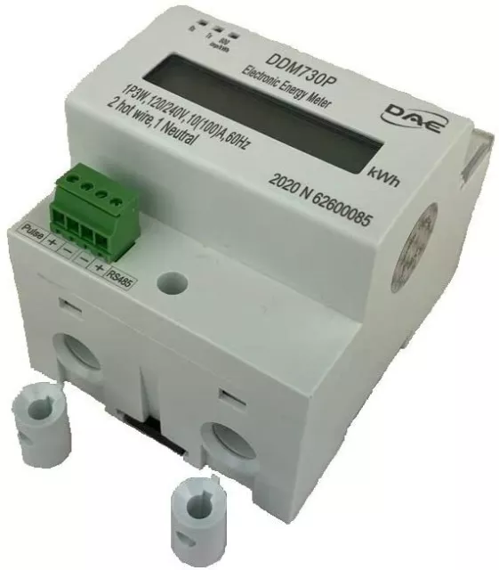 DAE DDM730P, RS485, 120/240V kWh Meter, 100A,1P3W,Internal CT,60 Hz,Pass Through