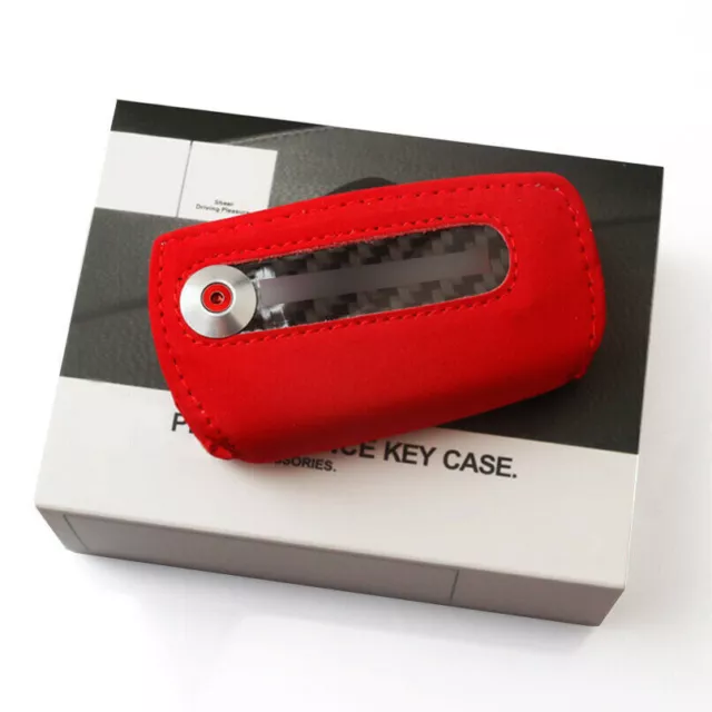 Leather Car Key Fob Case Cover Holder For BMW 2 3 4 5 6 7 Series M3 M4 X Series