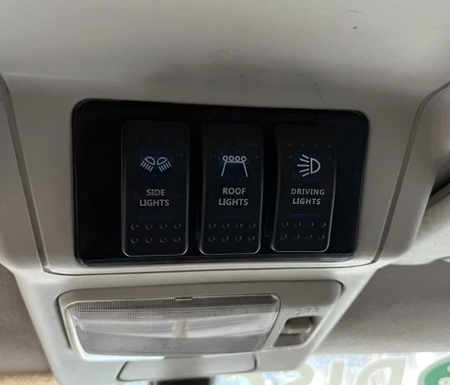 Land Rover Discovery 1 & 2 Auxiliary Switch Panel For Off-Road Lights, Winch - Dash Mount