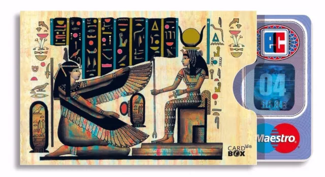 Kartenhülle cardbox PHARAO Ägypten Nil Pyramiden Ramses Pharaonen Kartenetui