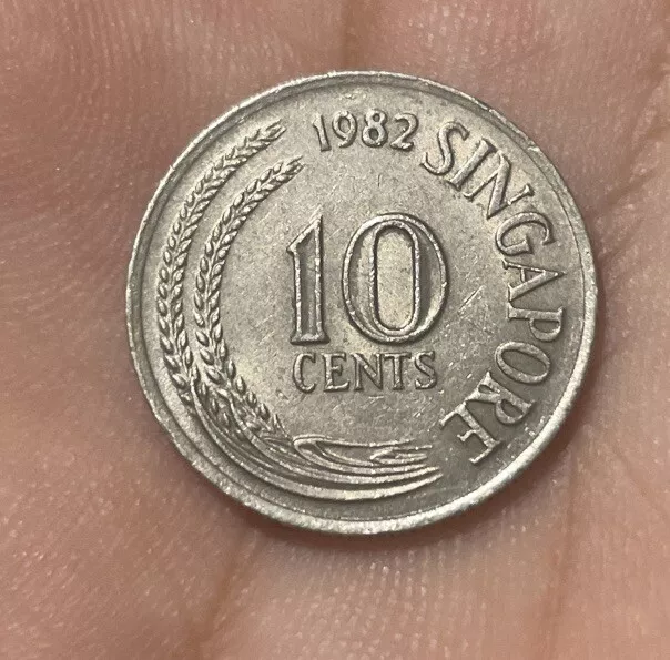 1982 Singapore 10 Cent Coin