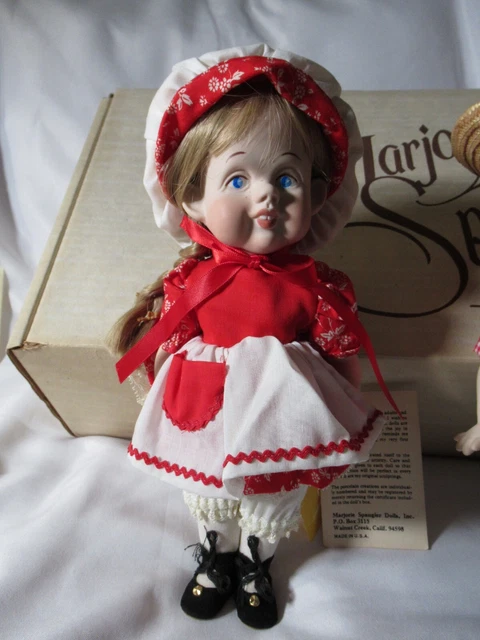 Boxed 1981 Marjorie Spangler Doll Billy & Betsy Berry Porcelain 11" Boy/Girl Set 2