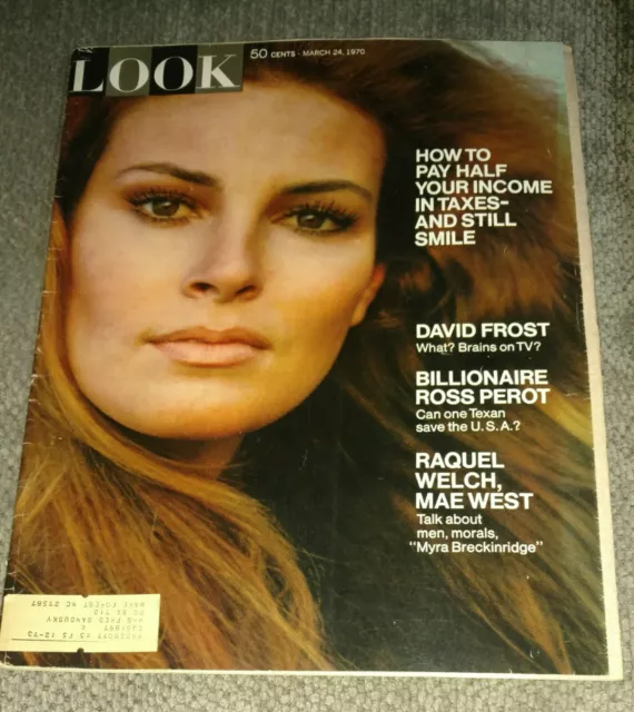 1970 LOOK MAGAZINE With Cheesecake Raquel Welch on Cover with Ads $45. ...