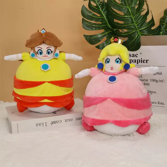 2X Super Mario Bros Wonder Balloon Princess Peach Daisy Plush Stuffed Toys Doll