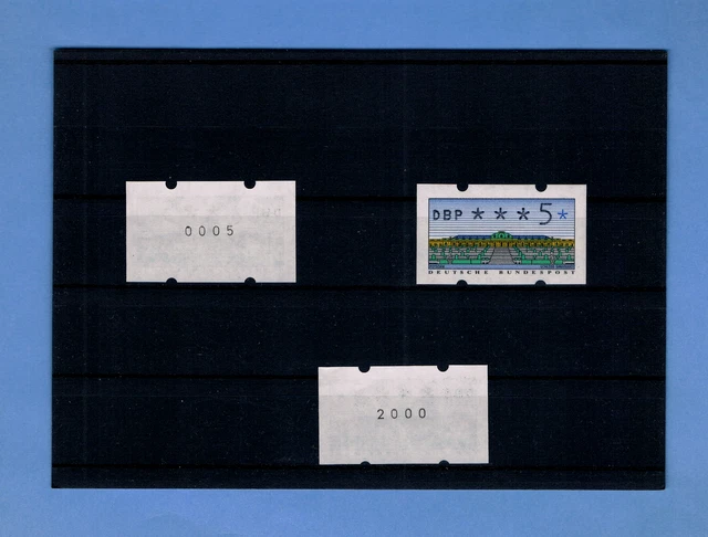 Rollenende 0005+0010 & Rollenanfang 2000 „Schloß“ Schalterdrucker 5 Pfennig!!! R