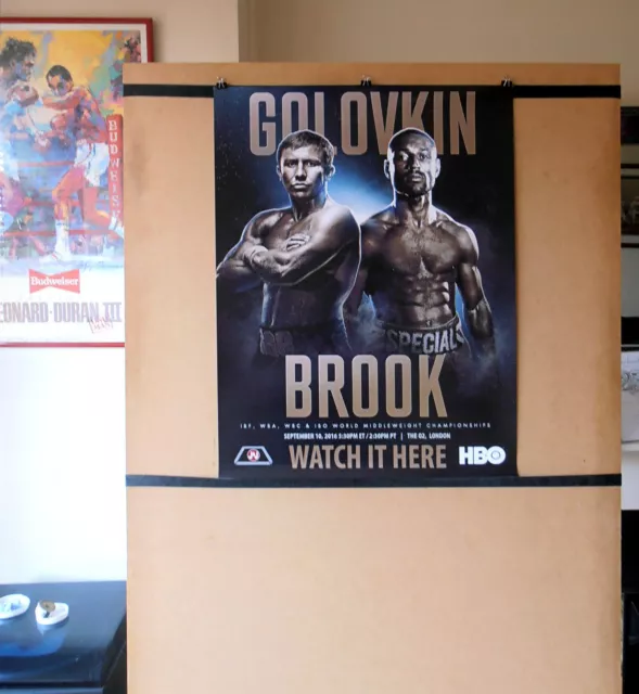 GENNADY GOLOVKIN vs. KELL BROOK : Original HBO CCTV Boxing Fight Poster 30D