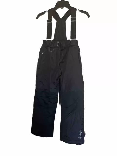 32 DEGREES Weatherproof Girls Snow Ski Lined Suspender Bib Pants, S 7/8, Black