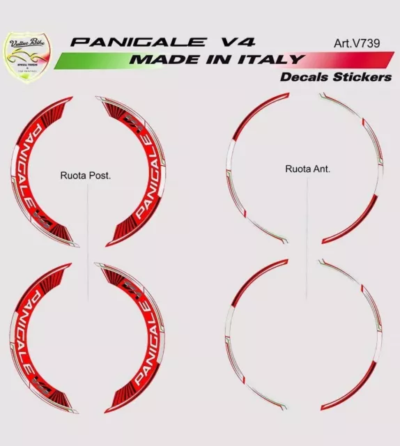 Adesivi per ruote Moto Ducati Panigale V4  "V739" 2