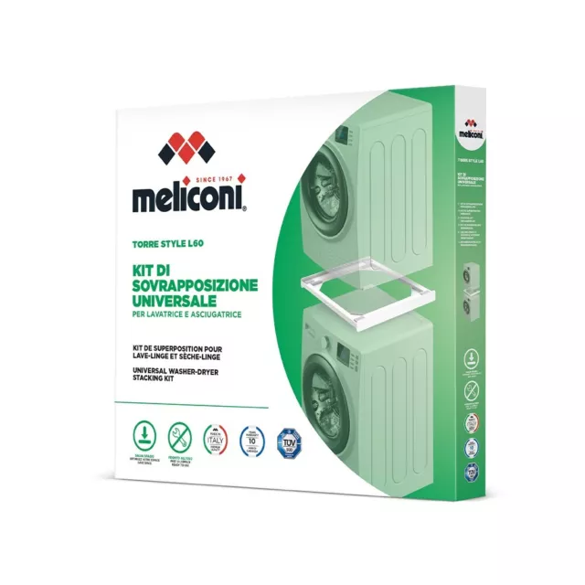 Meliconi L60 Kit di Sovrapposizione per Lavatrice e Asciugatrice - Bianco