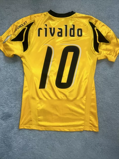 Men’s AEK Athens Home 2007/08 Shirt Wv Rivaldo On Goodish Condition Size Small