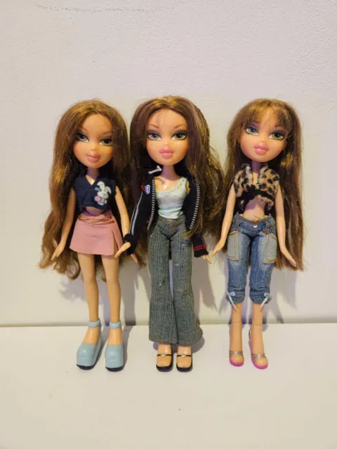 Bambole Bratz Triiiplets 2a Edizione Adrienne Janelle Brigitte triplette RADDRIZZATE