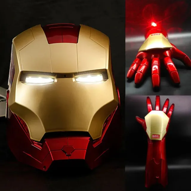 Marvel Iron Man Wearable Arm Gloves Cosplay Props Left and Right Arm Gloves
